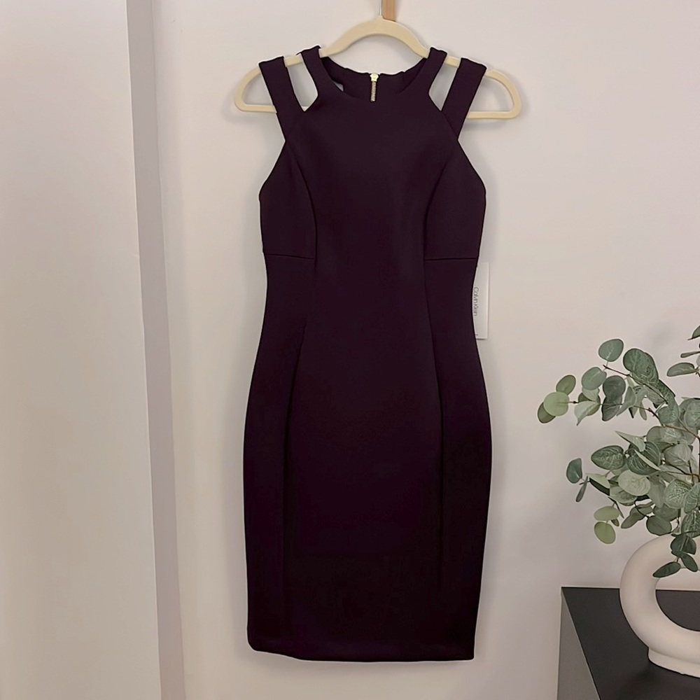 NWT Plum midi Calvin Klein dress